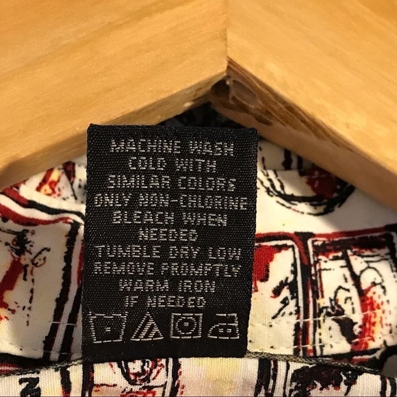 Ivy Crew Explorer Mens Size XL Button Front Shirt Graphic Fish Print 100% Cotton - Picture 9 of 9